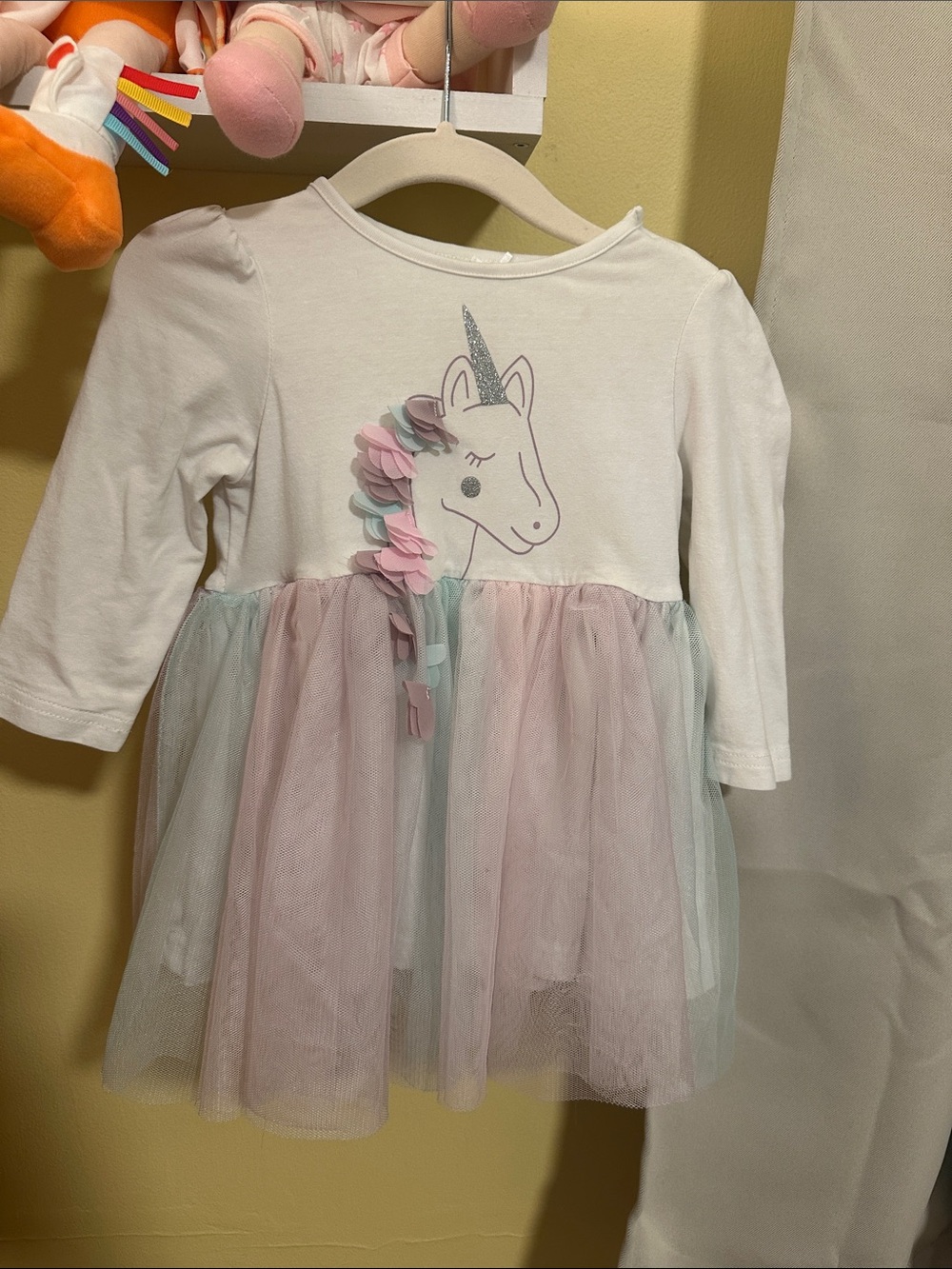 Unicorn Tulle Dress with Pastel Tutu Skirt